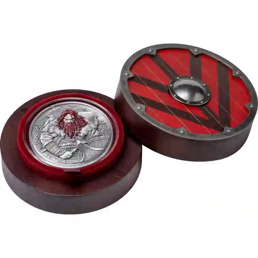 WV_Erik-the-Red_box2_1000x1000 2024 Erik the Red High Relief Antique Finish Silver Coin