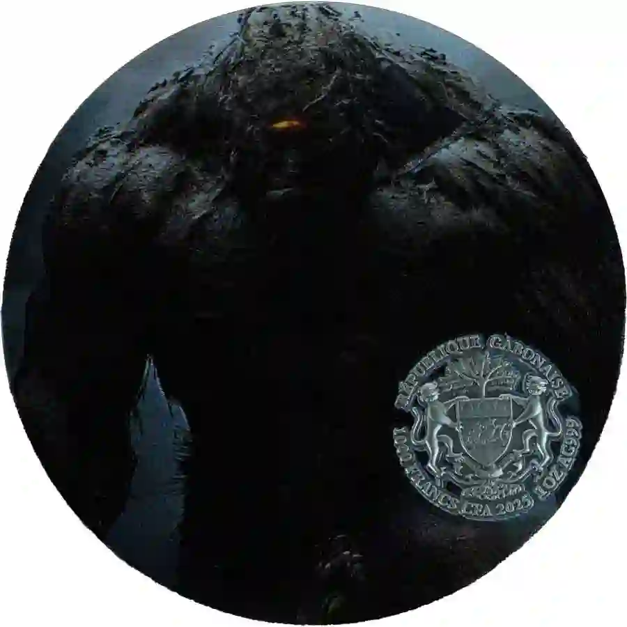 Cyclopes-No-BackGround-Obverse 2025 Gabonaise 1 oz Polyphemus Cyclops High Relief Color Silver Coin