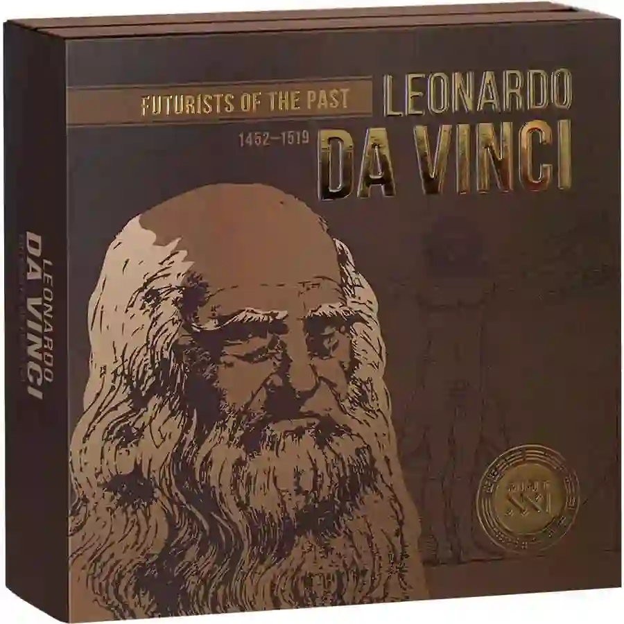 FP_Leonardo-Da-Vinci_box1_1000x1000 Leonardo Da Vinci Colored Antiqued Silver Coin