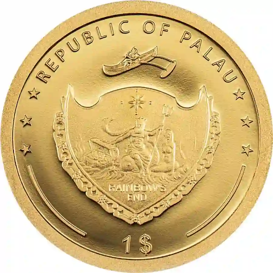 30794_Four-Leaf-Clover-2025_o 2025 Palau Four Leaf Clover 1 Gram Gold Proof Coin