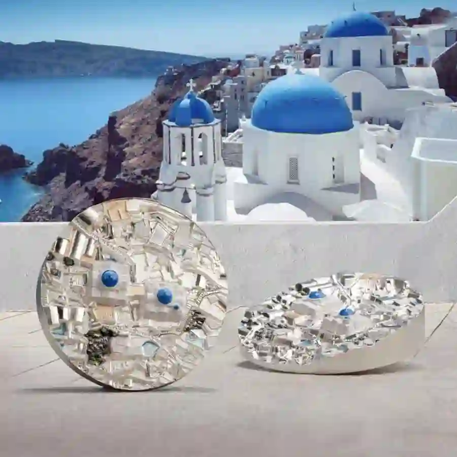 30797_Santorini_s3 Santorini Ultra High Relief Silver Proof Coin