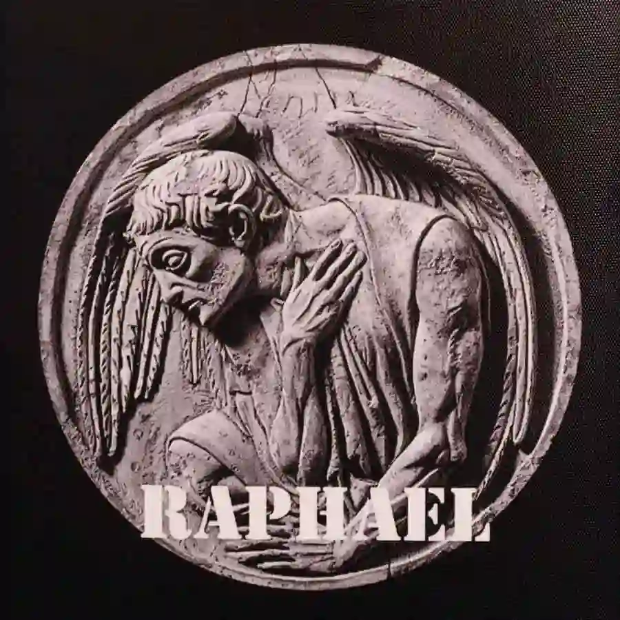 box Archangel Raphael High Relief Antiqued Silver Coin