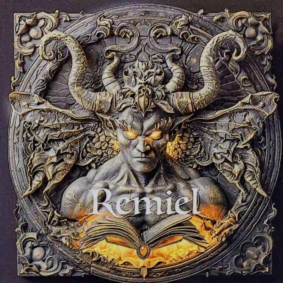 box Archangel Remiel High Relief Silver Coin