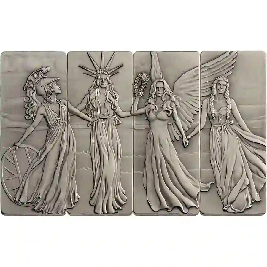 rev 2024 The Four Graces Edgeless Minting Silver Bar Collection