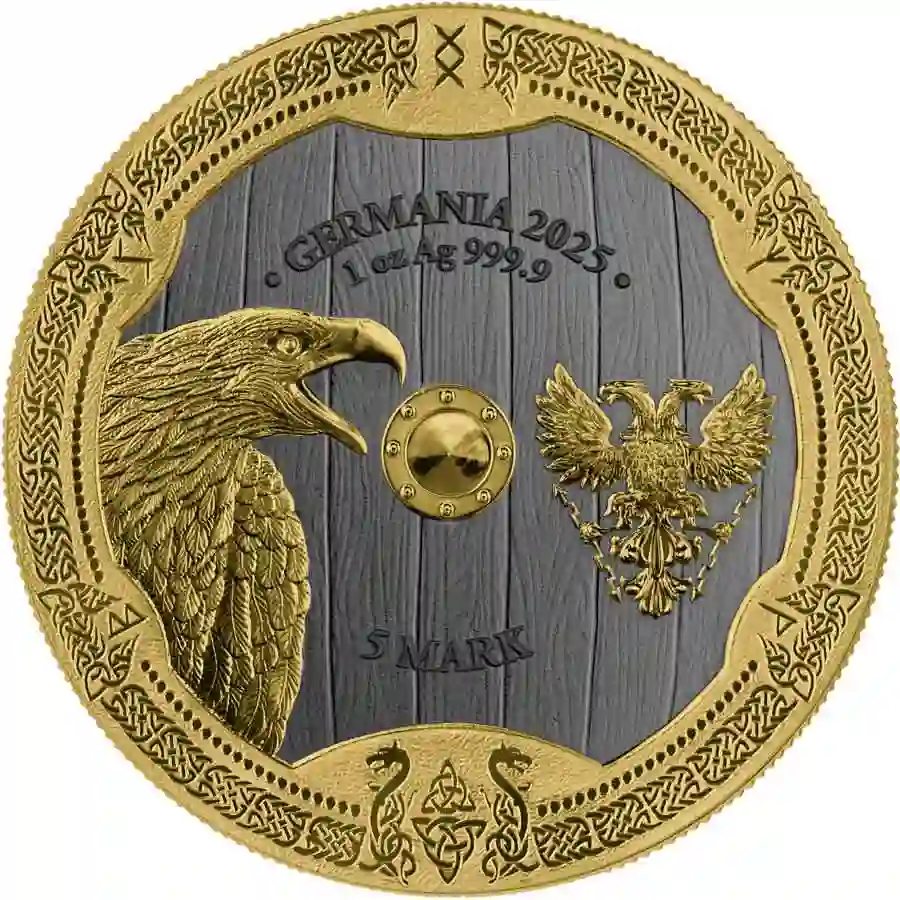 1-oz-val-obv 2025 Germania 1 oz Valkyries Arnhild Valhalla Silver Round