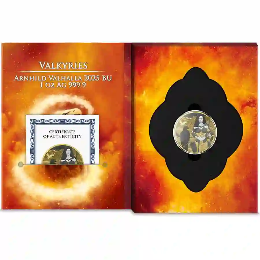 1-oz-val-set 2025 Valkyries Arnhild Valhalla Silver Round