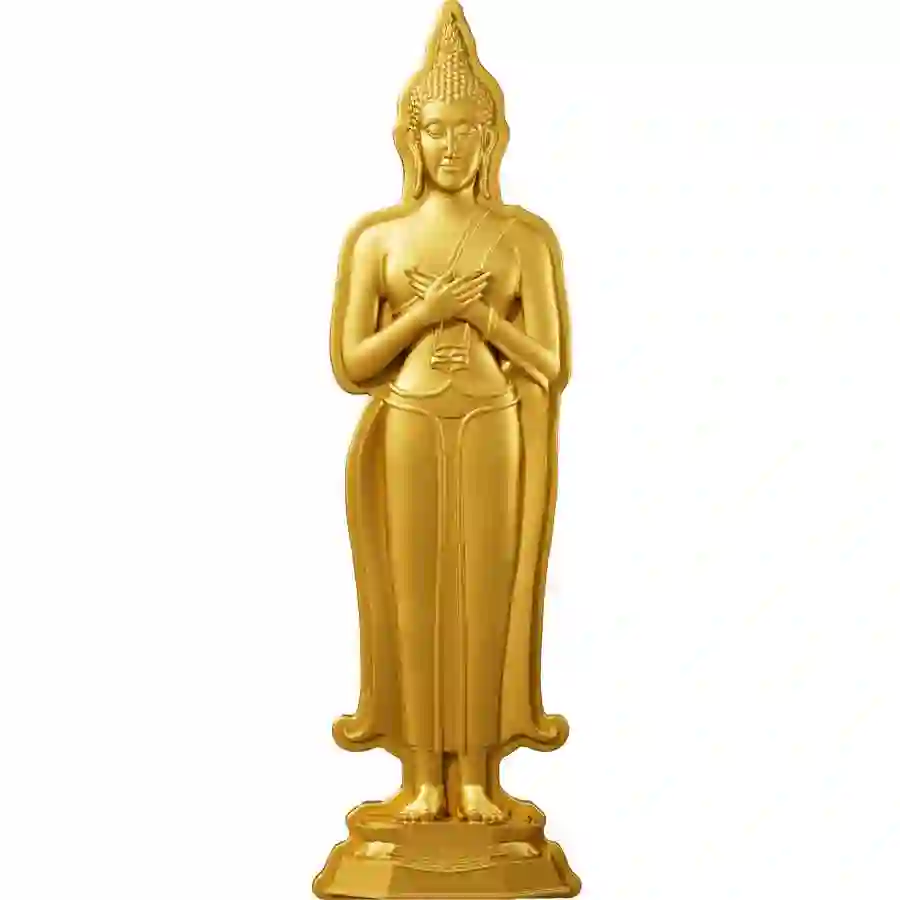Fri-rev 2024 1 Ounce 7 Days Buddha Friday 24K Gilded Silver Coin