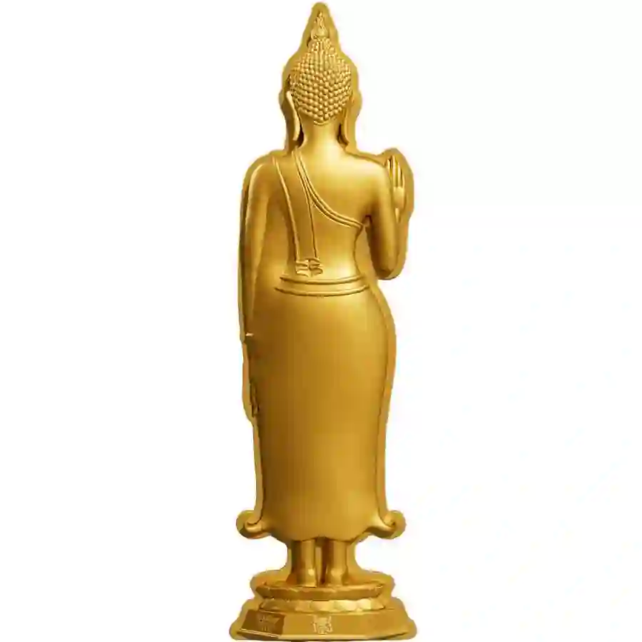 Mon-obv 2024 1 oz 7 Days Buddha Monday 24K Gilded Silver Coin