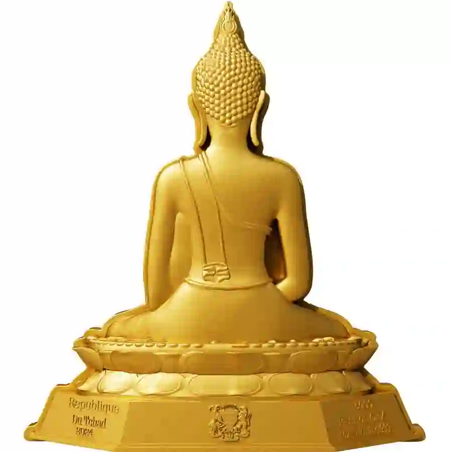 Thr-obv 2024 1 oz 7 Days Buddha Thursday 24K Gilded Silver Coin