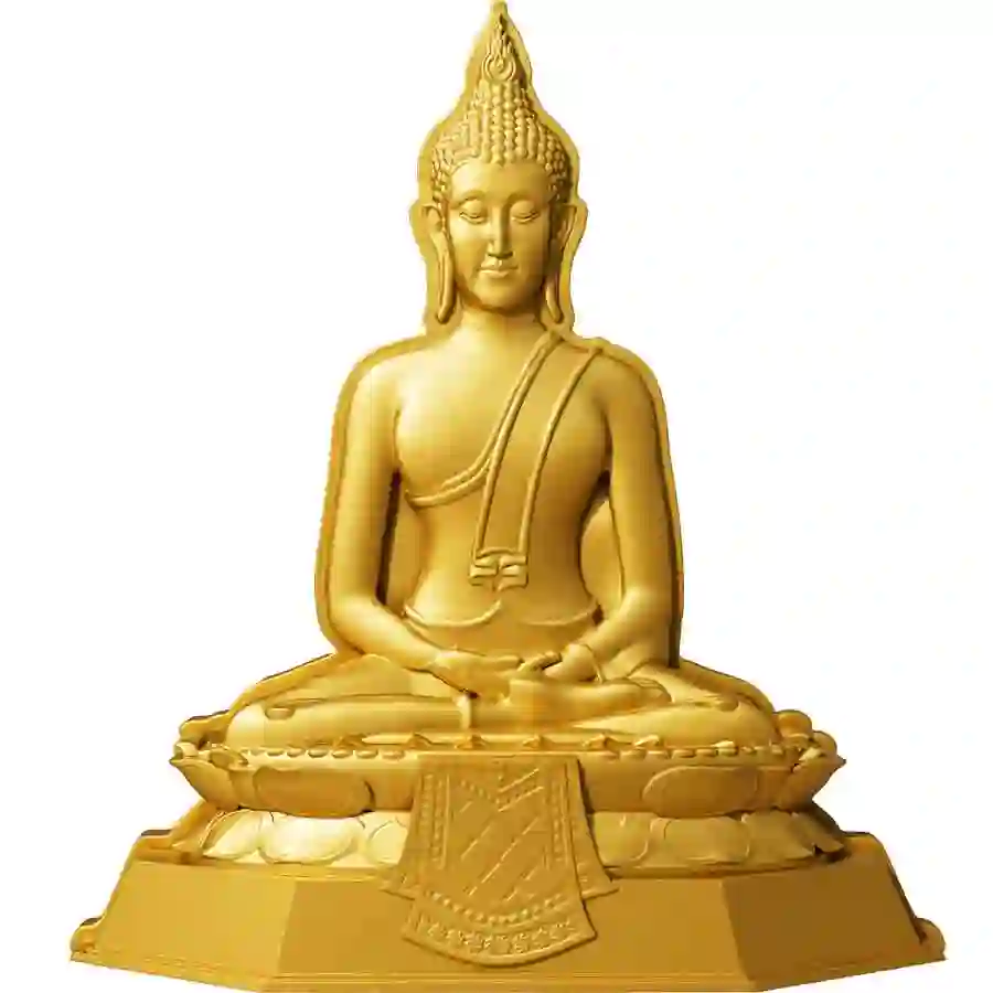 Thu-rev 2024 1 Ounce 7 Days Buddha Thursday 24K Gilded Silver Coin