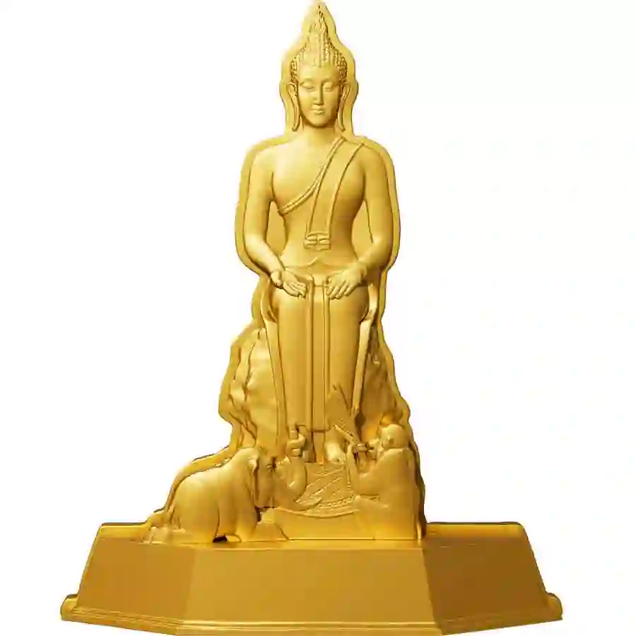 Wed-rev 2024 1 Ounce 7 Days Buddha Wednesday 24K Gilded Silver Coin