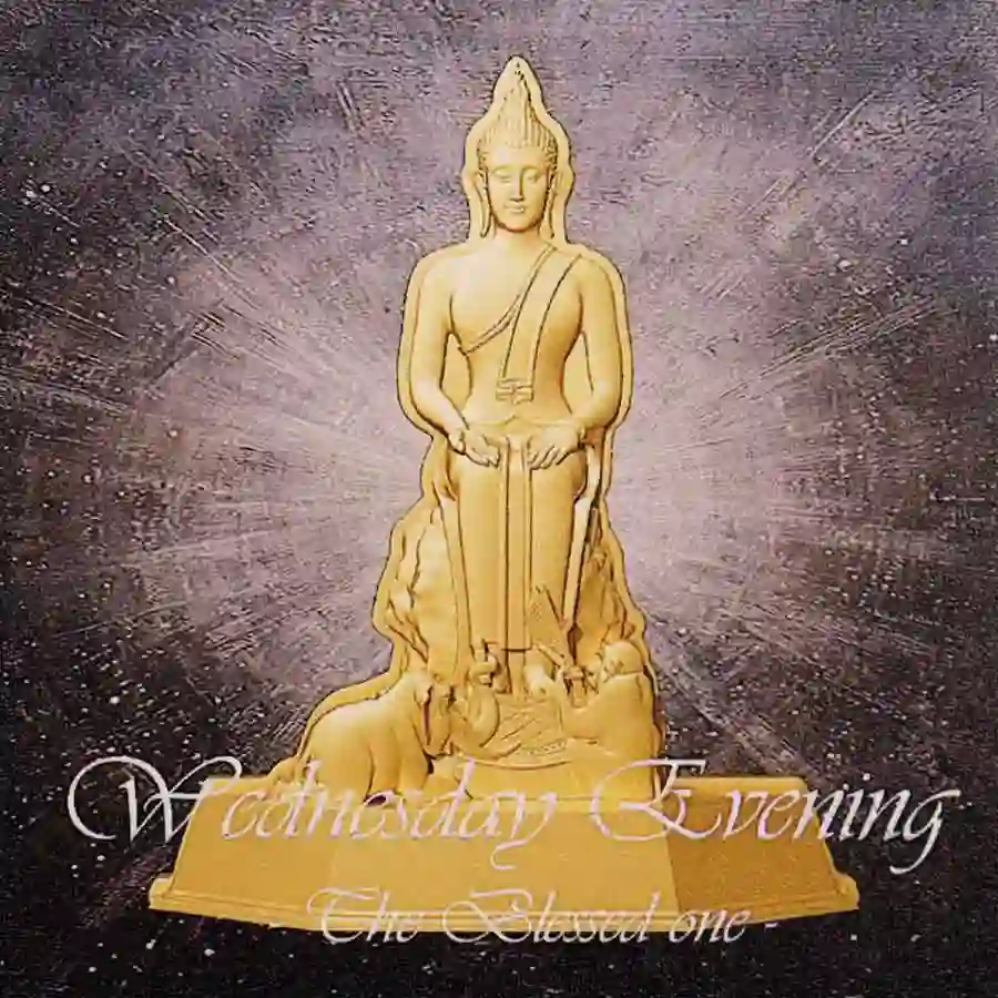 Wed-wrap Chad 1 Ounce 7 Days Buddha Wednesday 24K Gilded Silver Coin
