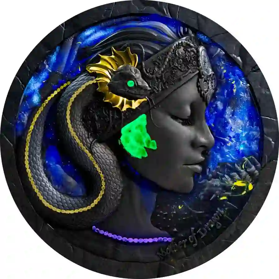 mod-rev-uv 2025 Cameroon 2 oz Mother of Dragon UV Color High Relief Silver Coin