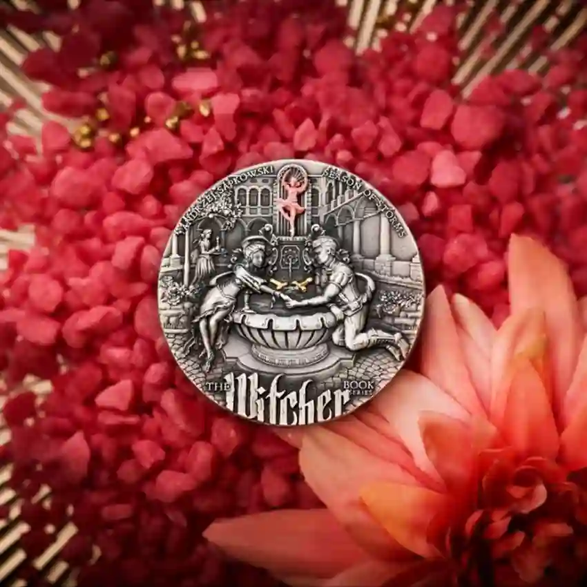 mood 2025 Witcher Season of Storms High Relief Gilded Silver Coin