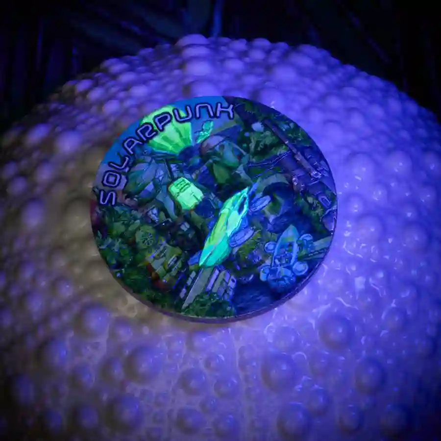 mood-uv 2024 Niue Solarpunk Punk Universe UV Color High Relief Silver Coin