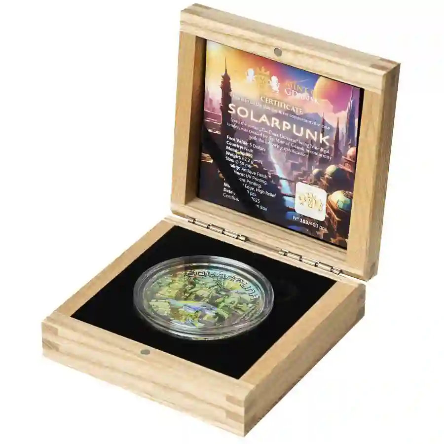 set 2024 Solarpunk High Relief Silver Coin
