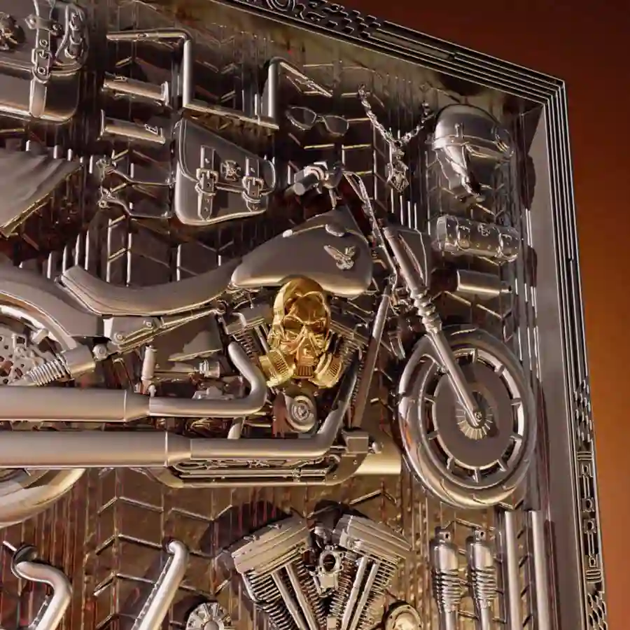 mood 2025 Samoa Motorbike Journey 24K Gilded Antiqued Silver Coin