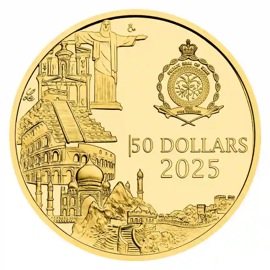 great-wall-obv 2025 Niue 1 oz Seven Wonders Great Wall of China Gold Proof Coin