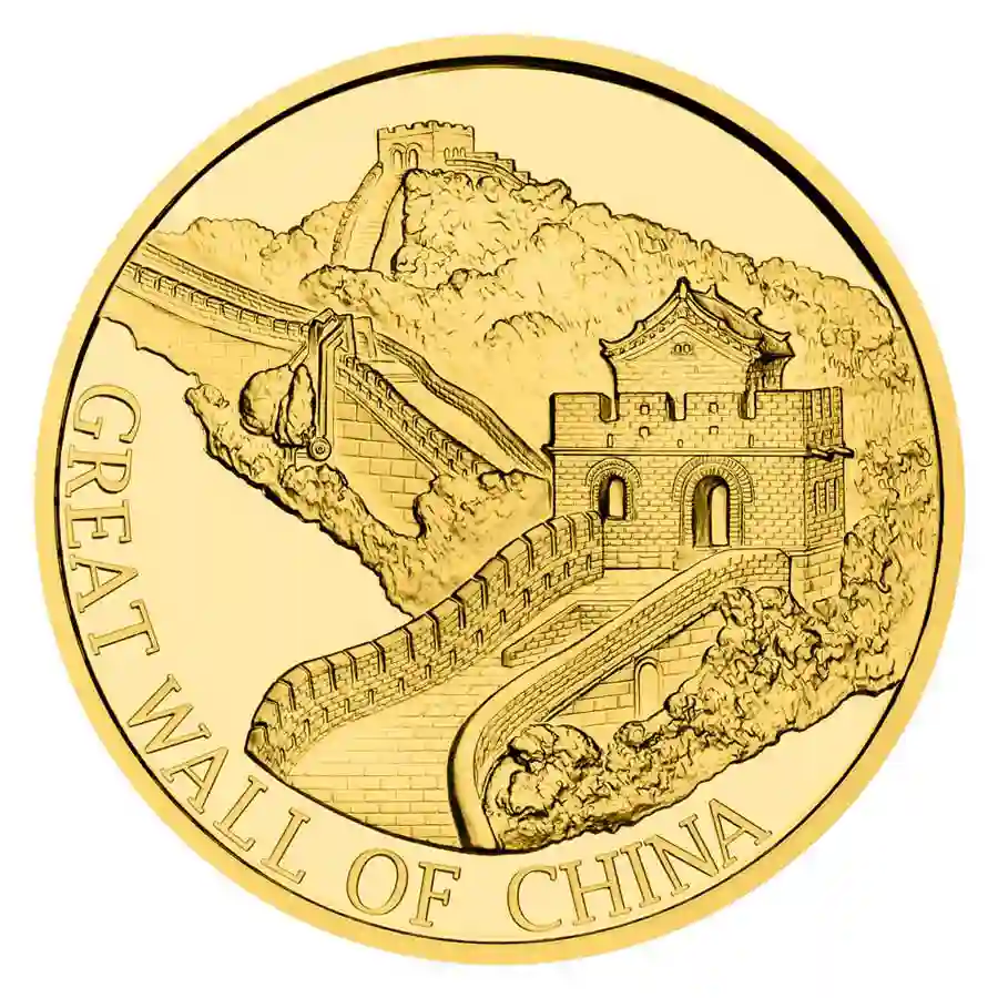 great-wall-rev 2025 Niue 1 Ounce Seven Wonders Great Wall of China Gold Proof Coin