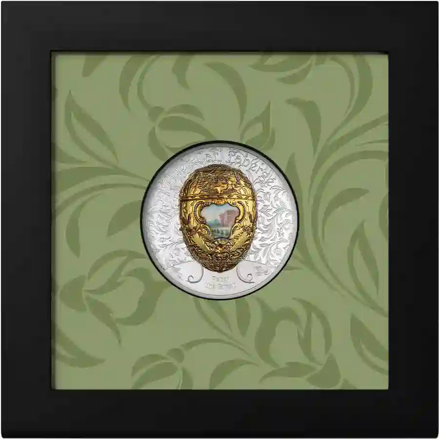 faberge-box 2026 Mongolia Peter the Great Faberge Egg Silver Proof Coin