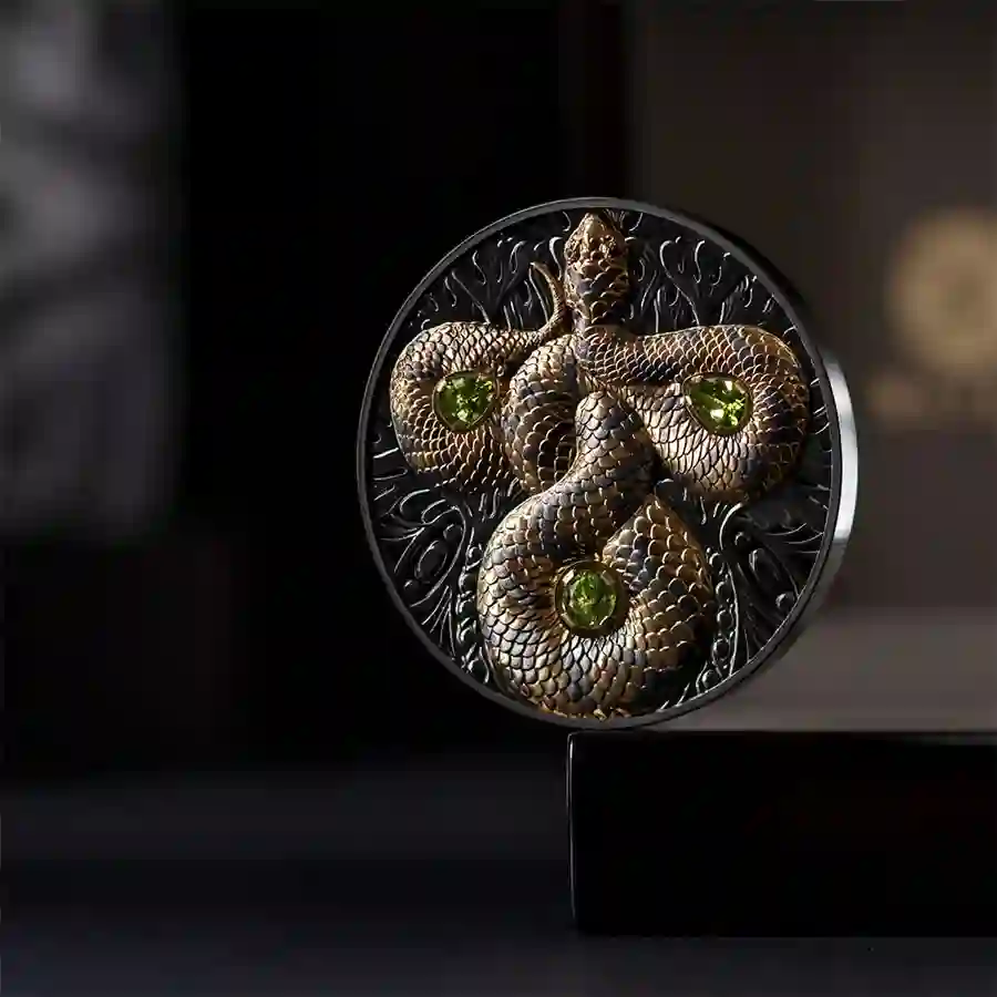 bliss-mood Bliss Snake High Relief Silver Coin at artincoins.com