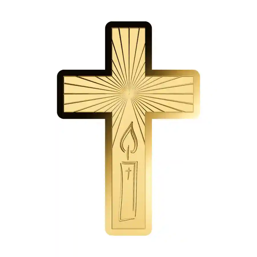cross-rev Republic of Chad 1/1000 Ounce Cross Gold Gift Coin