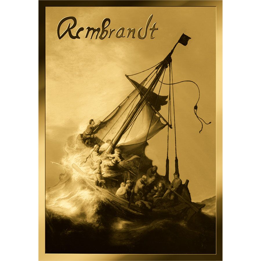 rembrandt-storm-coin-rev Republic of Chad 1/1000 Ooz Rembrandt Storm on the Sea of Galilee Gold Coin