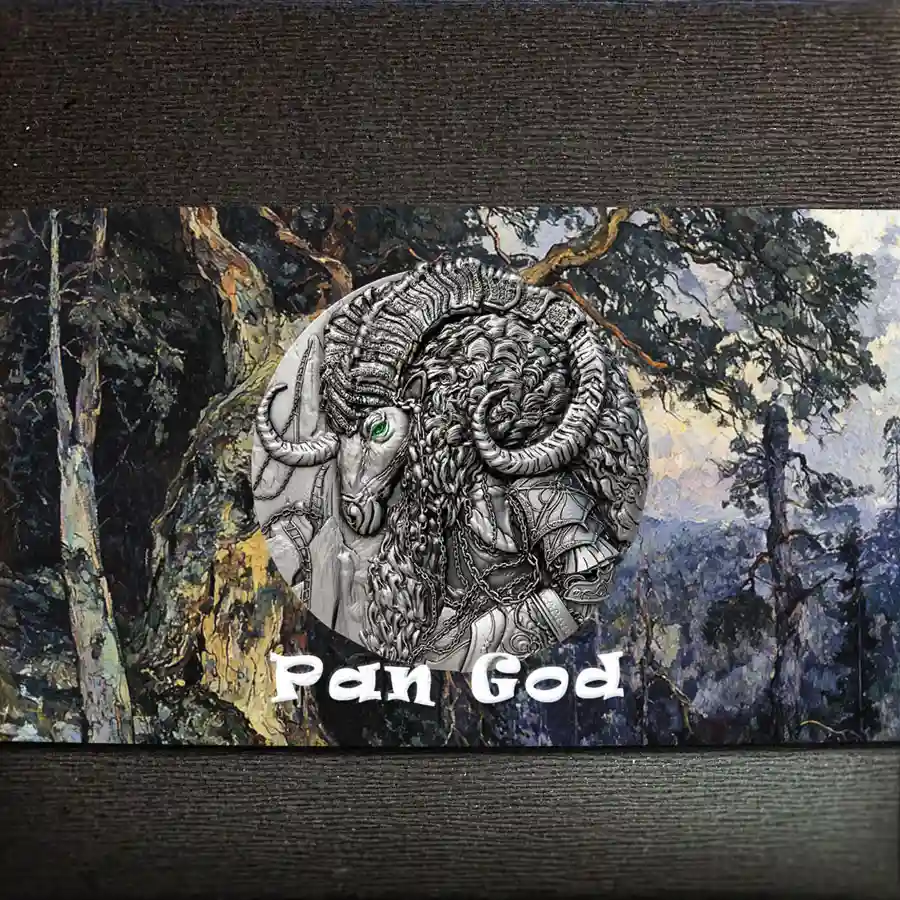 pan-antique-wrapper 2025 Pan God Antique Finish Silver Coin