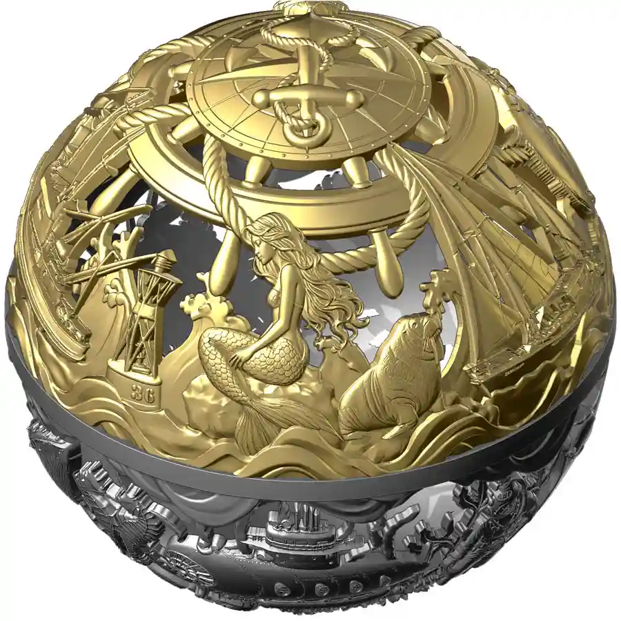 Nautical_sphere4 2026 Samoa Sea and Surface Filigree Spherical Silver Coin