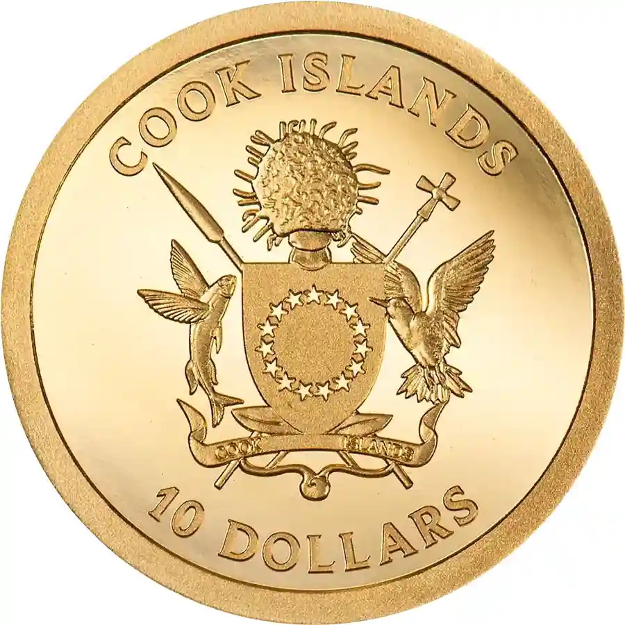 clover-au-obv 2026 Cook Islands Four Leaf Clover Gold Proof Coin