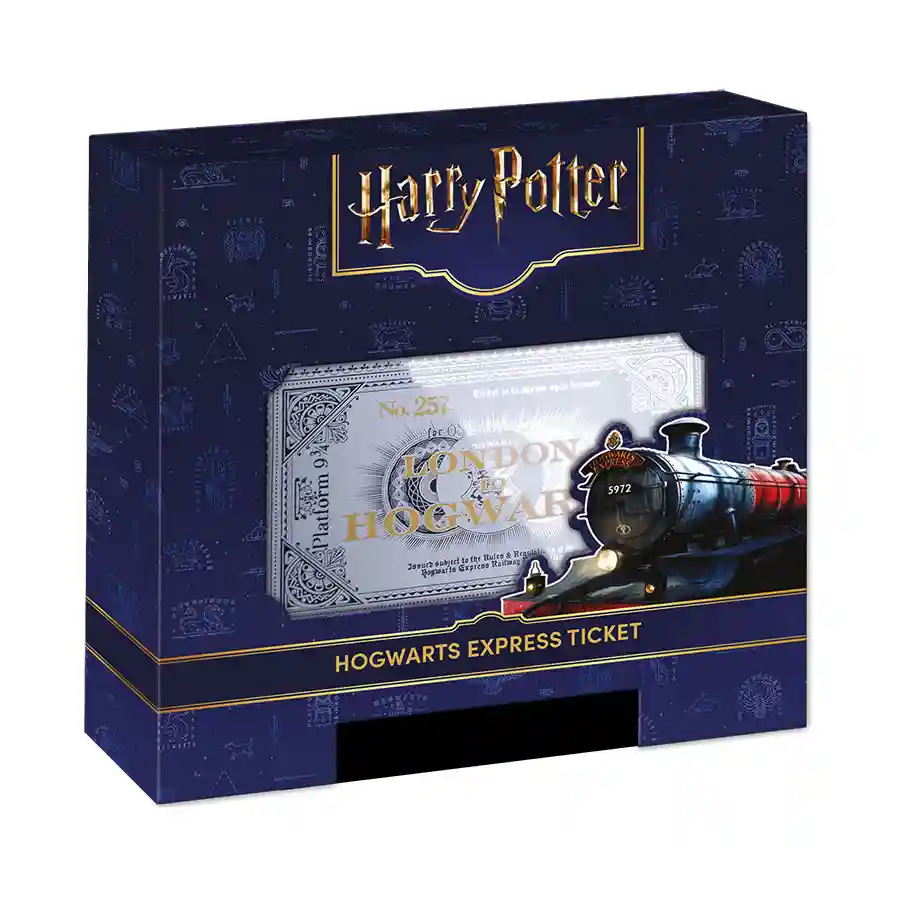 hogwarts-box Harry Potter Hogwarts Express Ticket Minted Silver Note