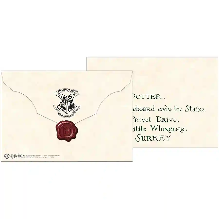hogwarts-envelope Harry Potter Hogwarts Express Ticket Silver Note