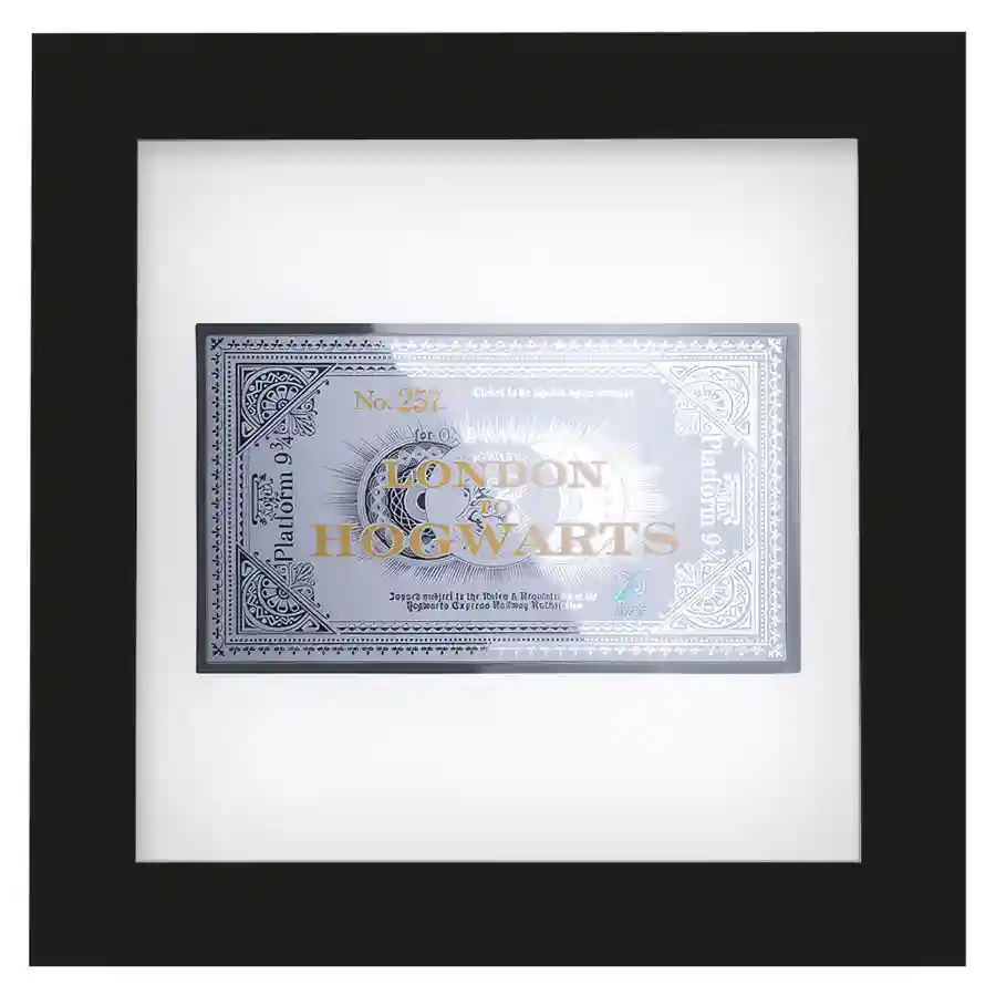 hogwarts-frame Samoa Harry Potter Hogwarts Express Ticket Minted Silver Note