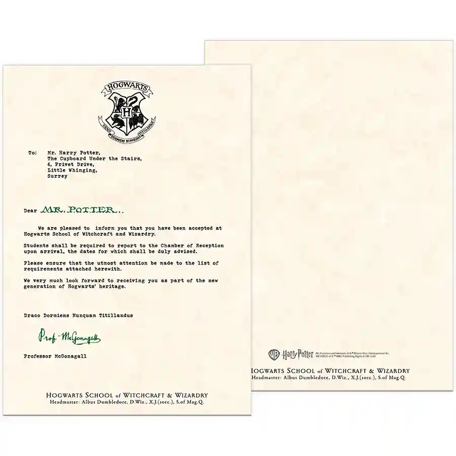 hogwarts-letter Hogwarts Express Ticket Minted Silver Note