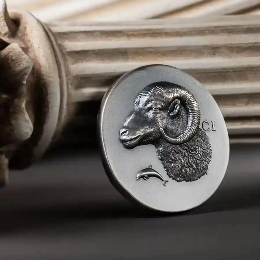 krios-1-oz-ag-mood 2026 Cook Islands Krios UHR Antique Finish Silver Coin