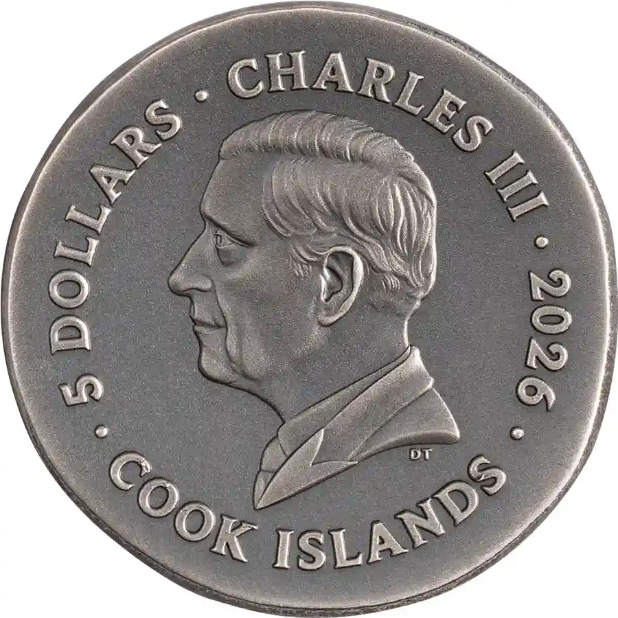 krios-1-oz-ag-obv 2026 Cook Islands 1 oz Krios Ultra High Relief Antique Finish Silver Coin