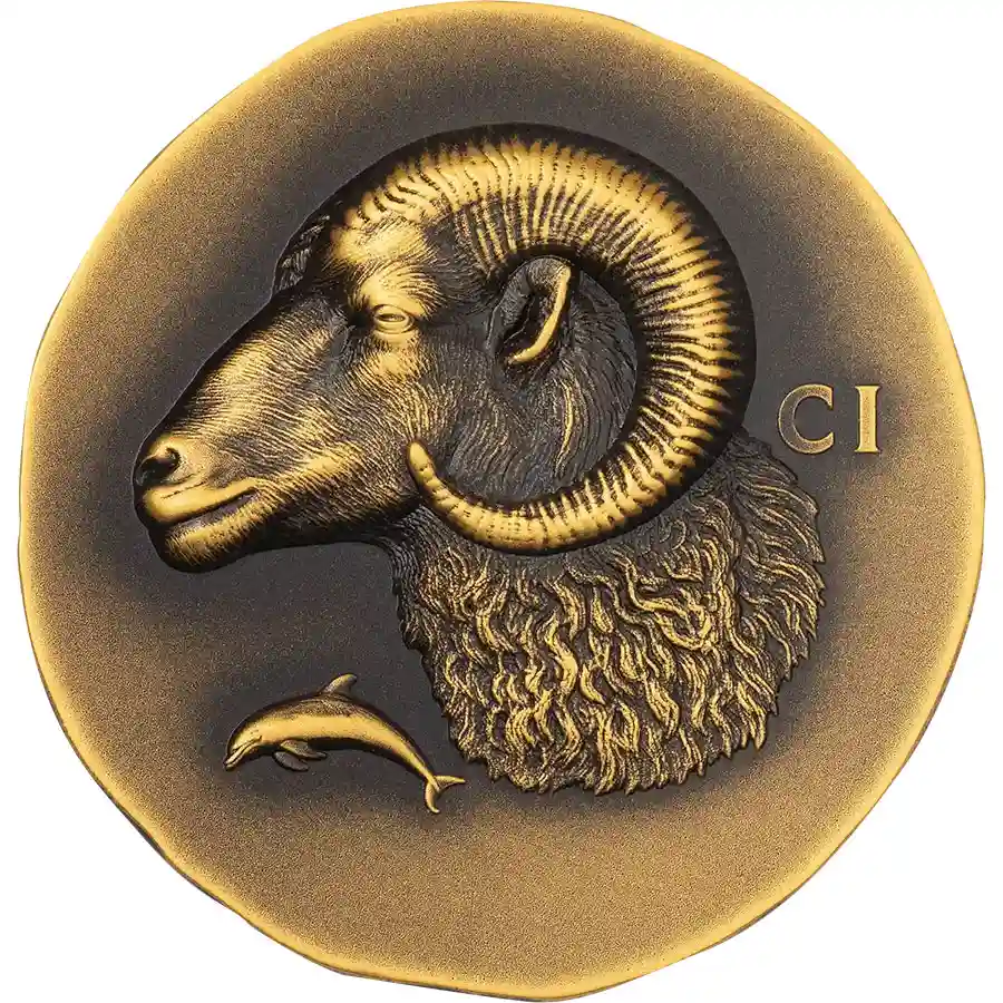 krios-1-oz-au-rev 2026 Cook Islands 1 Ounce Krios Ultra High Relief Antique Finish Gold Coin