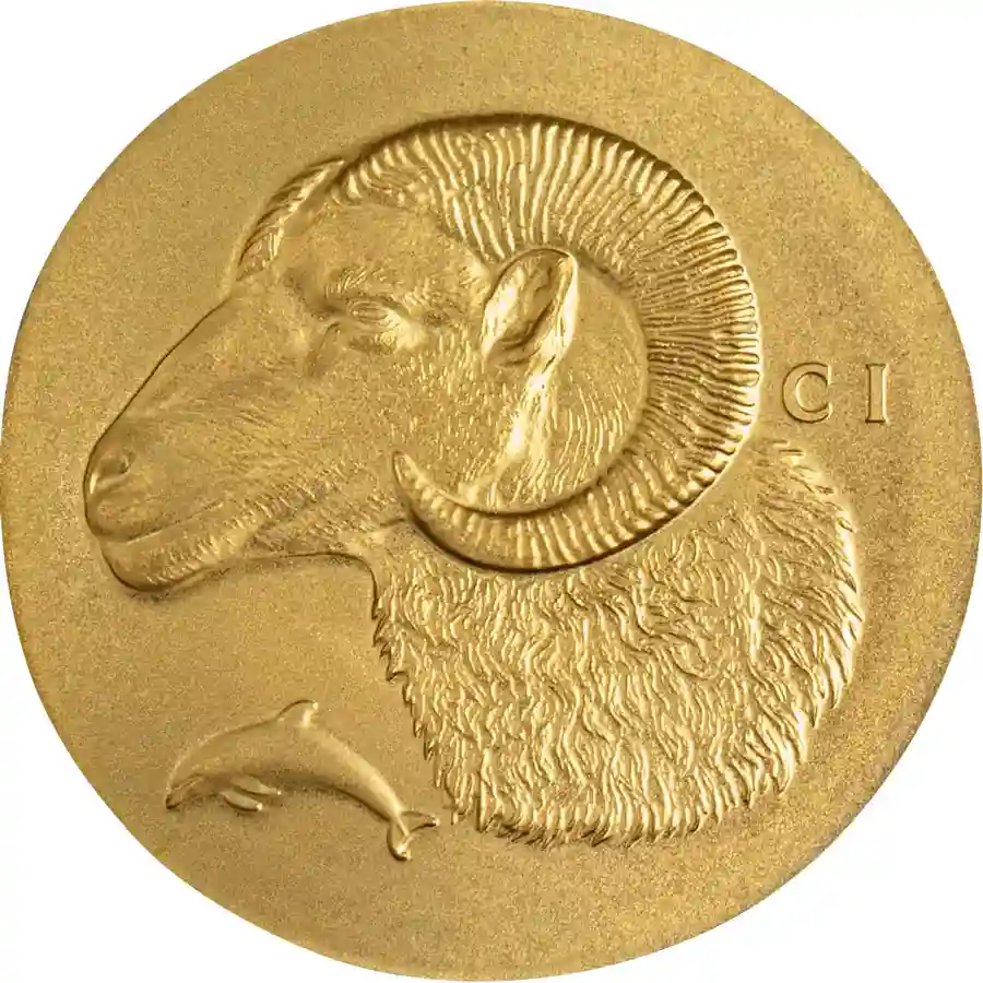 krios-au-rev 2026 Cook Islands 1/2 Gram Krios Silk Finish Gold Coin