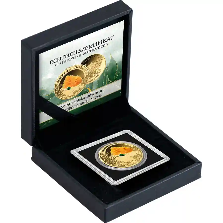 03614461_Spirobranchus-giganteus-set Buy today at artincoins.com, the Republic of Chad 1/1000 Ounce Spirobranchus Giganteus Gold Coin