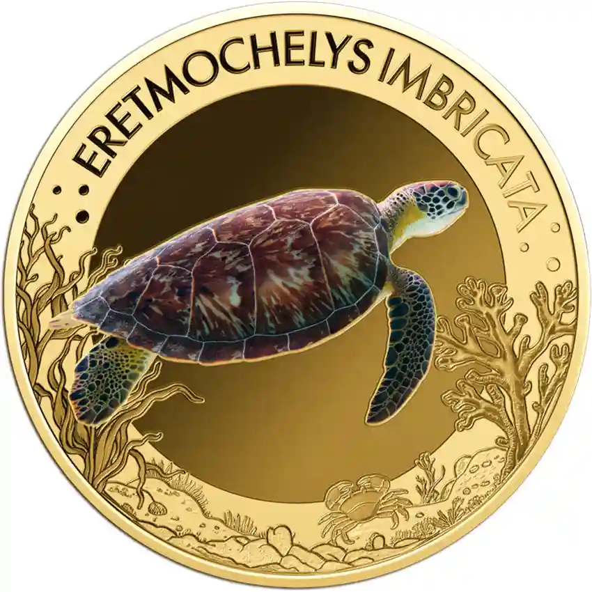 03614465_Eretmochelys-imbricata Republic of Chad 1/1000 Ounce Eretmochelys Imbricata Gold Coin