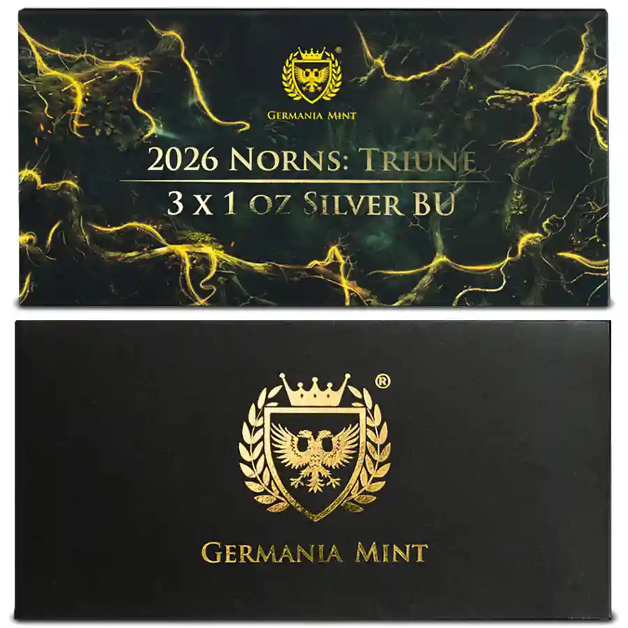 triune-box 2026 Norns Triune 24K Ruthenium Silver Coin Collection