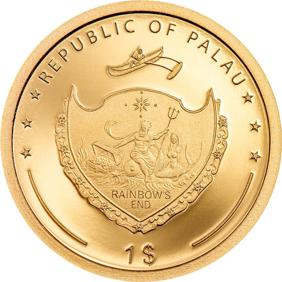 2020 Palau Four Leaf Clover Gold Coin 2020 Palau Four Leaf Clover Gold Coin