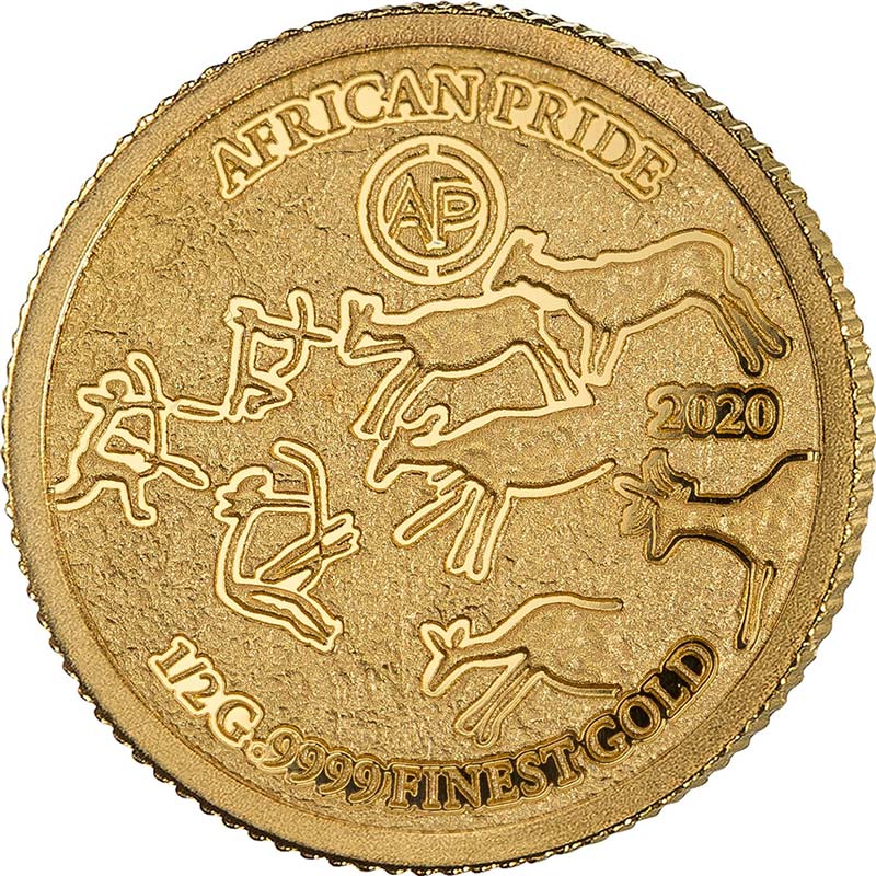 2020 African Pride 7 X 1/2 Gram Cradle of Humankind Gold Coin 3 2020 African Pride 7 X 1/2 Gram Cradle of Humankind Gold Coin 3