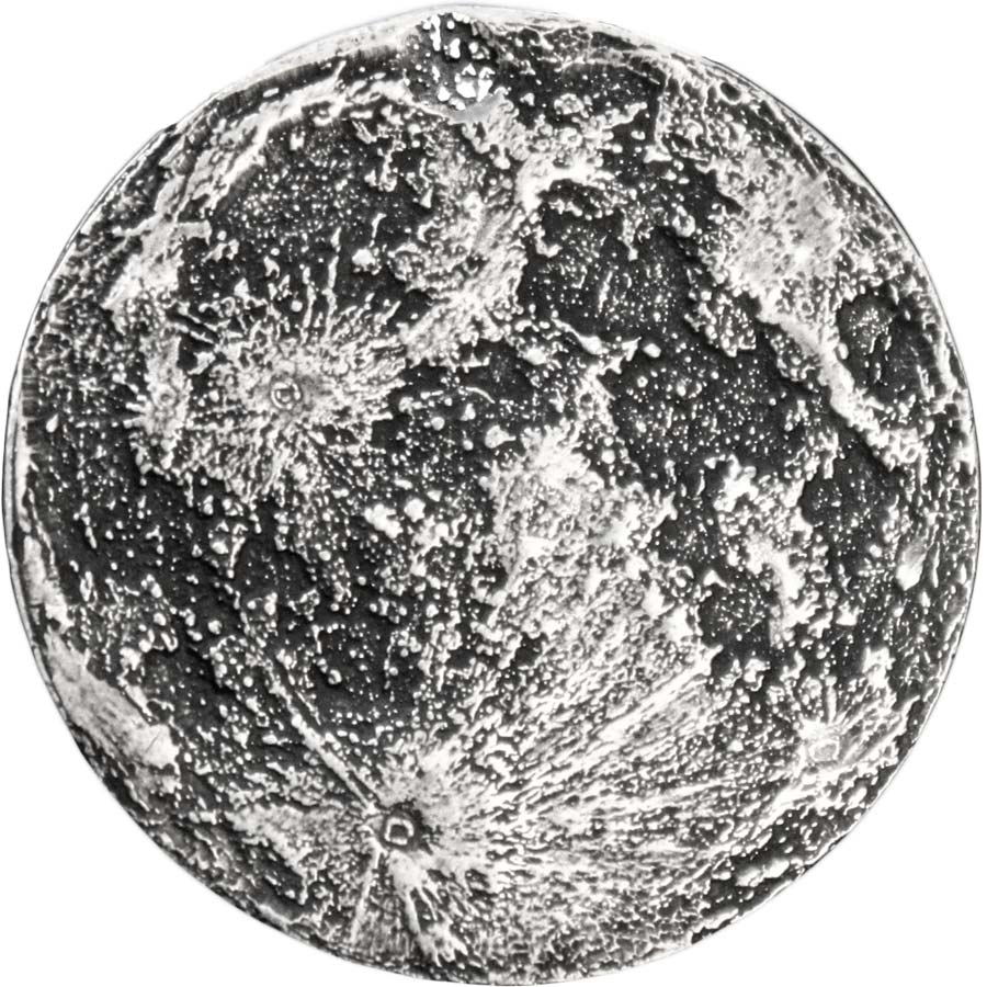 2020 7.08 Gram Earth's Moon Antique Finish .999 Silver Medal 2020 7.08 Gram Earth's Moon Antique Finish .999 Silver Medal