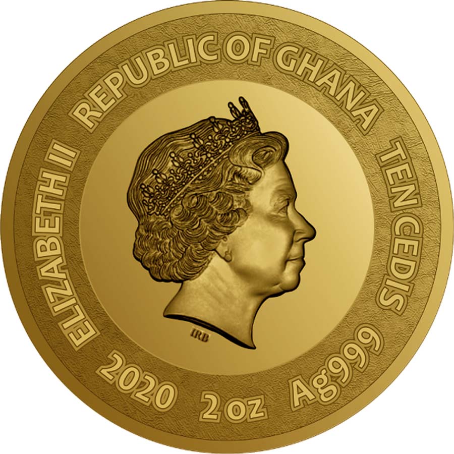2020 Ghana 2 Ounce Vincent Van Gogh 