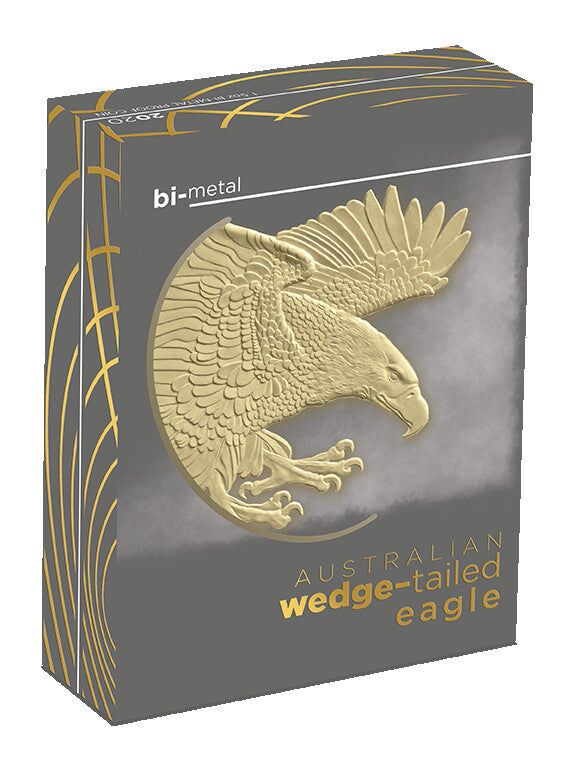 2020 Australia 1 1/2 Ounce Wedge-Tailed Eagle Bi-Metallic Proof Coin 2020 Australia 1 1/2 Ounce Wedge-Tailed Eagle Bi-Metallic Proof Coin