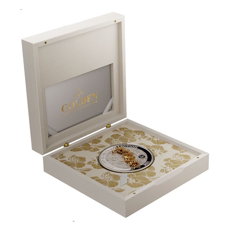 2021 Samoa 1 Ounce Golden Flower Collection - Orchid Silver Proof Coin