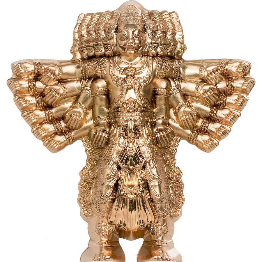 2021 Cook Islands 3 Ounce Ravana King of Demons Gilded Silk Finish Silver Coin 2021 Cook Islands 3 Ounce Ravana King of Demons Gilded Silk Finish Silver Coin