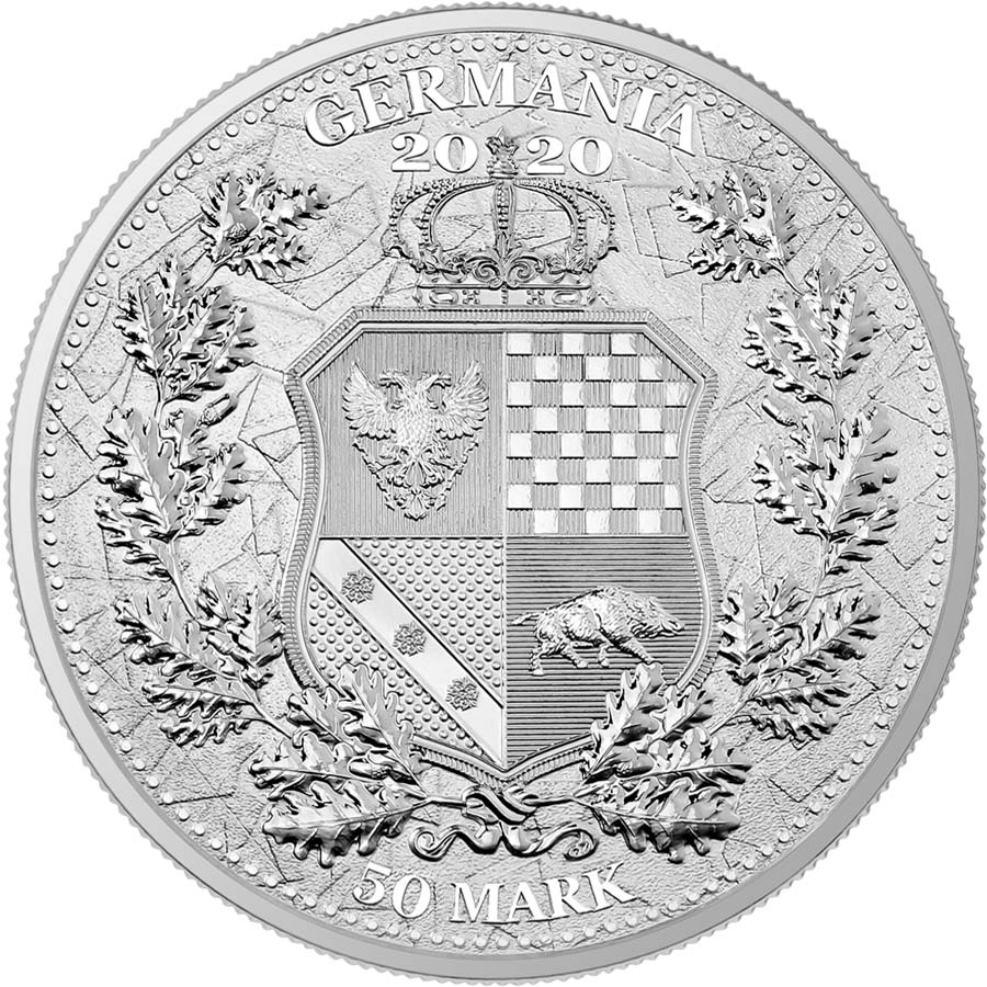 2020 Germania 10 Ounce Allegories Italia & Germania 50 Marks .9999 Silver Round 2020 Germania 10 Ounce Allegories Italia & Germania 50 Marks .9999 Silver Round