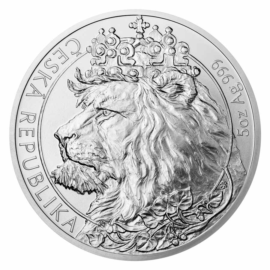 2021 Niue 5 Ounce Czech Lion Brilliant Uncirculated Silver Coin 2021 Niue 5 Ounce Czech Lion Brilliant Uncirculated Silver Coin